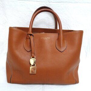 ASPINAL of LONDON 11.5" midi Tote Bag Smooth Tan Leather